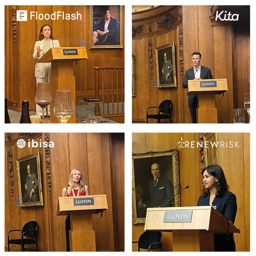 Maria Mateo, Co-Founder of IBISA. Tom Merriman, Co-Founder of Kita. Ashima Gupta, Co-Founder of Renew Risk. ana Kenny, Senior Distribution Manager at FloodFlash.